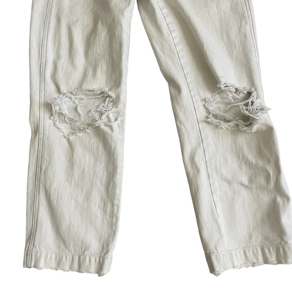 Madewell x Where‎ I Was From White Overalls Distressed Bib Size XS - Picture 7 of 9